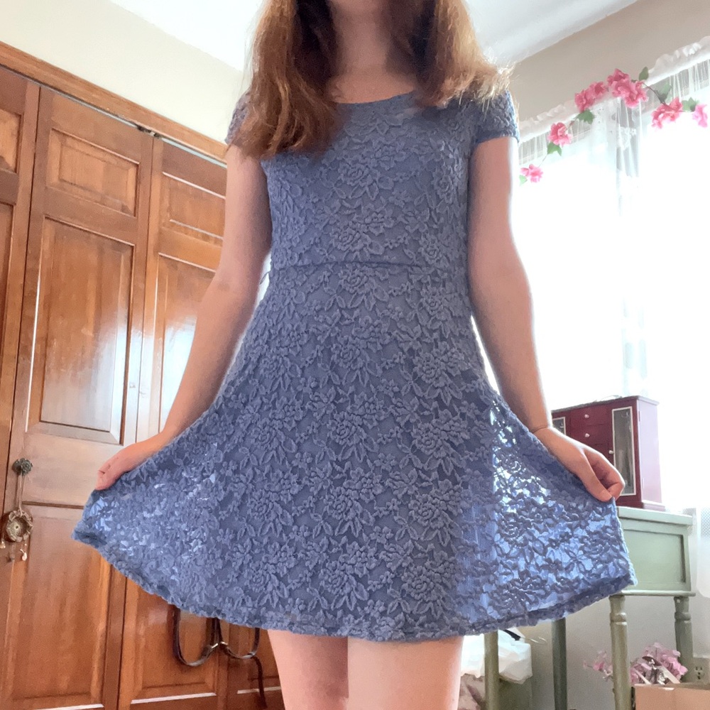🦋Beautiful Periwinkle Lace Cottagecore Dress🦋